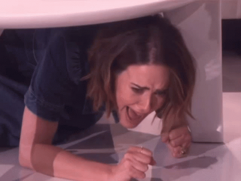 Sarah Paulson Screaming Crying Under The Table GIF - Sarah Paulson  Screaming Crying Under The Table - Discover & Share GIFs