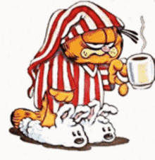 Good Morning Garfield GIF - Good Morning Garfield Coffee GIFs