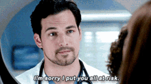 greys anatomy andrew deluca im sorry i put you all at risk giacomo gianniotti at risk