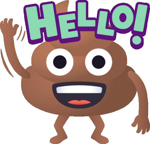 Hello Happy Poo Sticker - Hello Happy Poo Joypixels - Discover & Share GIFs