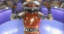 ai yi yi power rangers alpha5 dancing robot