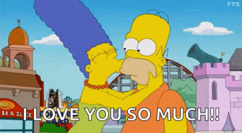 The Simpsons Kiss GIF - The Simpsons Kiss Marge - Discover & Share GIFs