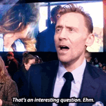 Tom Hiddleston Loki GIF - Tom Hiddleston Loki Interesting Question GIFs