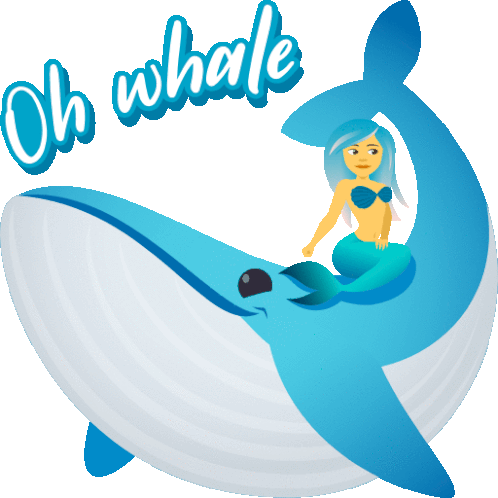 Oh Whale Mermaid Life Sticker - Oh Whale Mermaid Life Joypixels Stickers