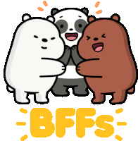 Friends Ice Bear Sticker - Friends Ice Bear Pan Pan Stickers