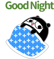 Ninja Bear Good Night Sticker - Ninja Bear Good Night Sleep Tight Stickers