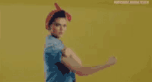 kendall jenner flexing rose the riveter strong