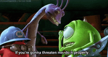 monsters inc mike wazowski randall boggs if youre gonna threaten me do it properly