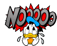 Noooo Donald Duck Sticker - Noooo No Donald Duck Stickers