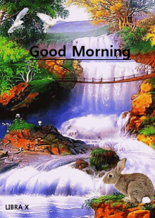 Good Morning Waterfall GIF - Good Morning Waterfall Nature GIFs