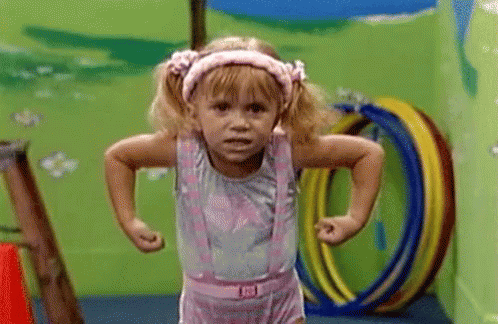 Michelle Tanner GIF - Michelle Tanner Strong Flexing GIFs