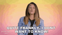 Quite Frankly I Dont Want To Know Mckenzie Mack GIF - Quite Frankly I Dont Want To Know Mckenzie Mack Tampa Baes GIFs