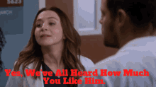 Greys Anatomy Amelia Shepherd GIF - Greys Anatomy Amelia Shepherd Yes Weve All Heard How Much You Like Him GIFs