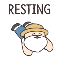 Relaxed Rest Sticker - Relaxed Rest Comfortable Stickers