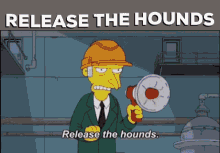 Release The Hounds The Simpsons GIF - Release The Hounds The Simpsons Running GIFs