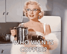 Coffee Marilyn Monroe GIF - Coffee Marilyn Monroe Who Wants Coffee GIFs