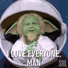 I Love Everyone Man Baby Yoda GIF - I Love Everyone Man Baby Yoda Kyle Mooney GIFs