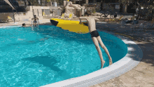 jump swimming pool vacation summer