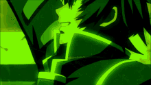 Dark Green Aura Anime GIF - Dark Green Aura Anime Green GIFs