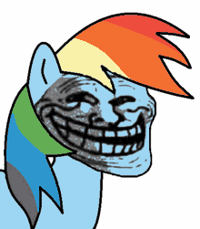 my little pony rainbow dash troll face trollge sad troll face
