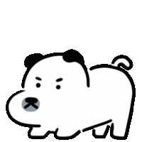 White Dog Sticker - White Dog Woof Stickers