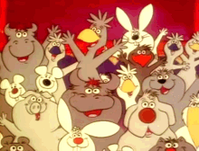 Calimero Cheering Animals GIF - Calimero Cheering Animals Bunny Rabbits Applaud GIFs