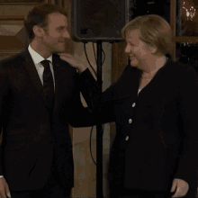 Angela Merkel Emmanuel Macron GIF - Angela Merkel Emmanuel Macron Friends GIFs