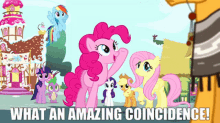 My Little Pony Pinkie Pie GIF - My Little Pony Pinkie Pie What An Amazing Coincidence GIFs