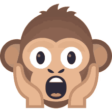 shocked monkey monkey joypixels monkey emoji monkey face