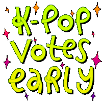 Kpop Votes Early Black Pink Sticker - Kpop Votes Early Kpop Black Pink Stickers