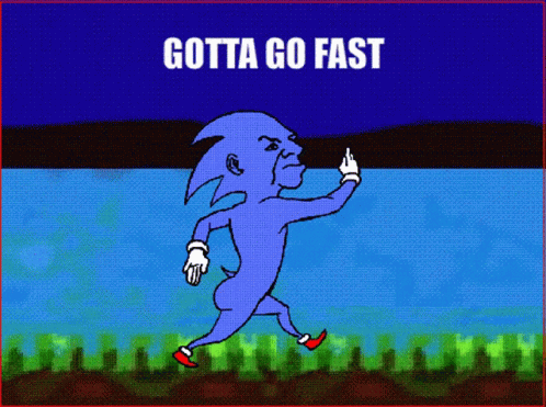 Cursed Sonic Gotta Go Fast GIF - Cursed Sonic Gotta Go Fast Running - Disco...