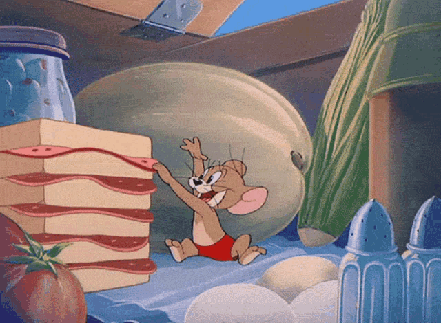 Hungry Jerry Mouse GIF.