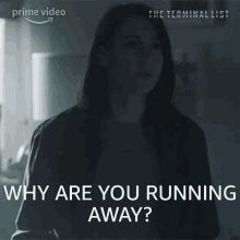 Why Are You Running Away Anne Howard GIF - Why Are You Running Away Anne Howard The Terminal List GIFs