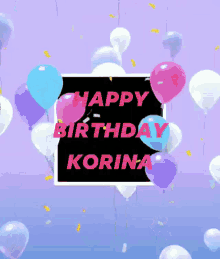 Happy Birthday Korina GIF - Happy Birthday Korina Balloons GIFs