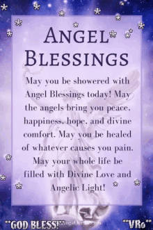 angel blessings stars god bless