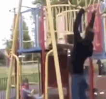 It Started Off So Good. GIF - Swing Fail Fall GIFs