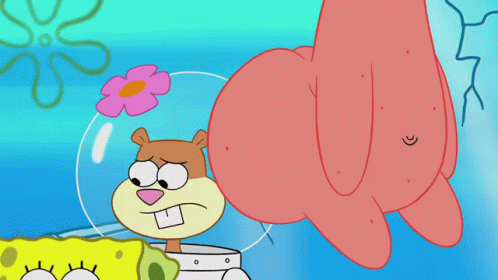 The perfect Sandy Cheeks Patrick Star Butt Animated GIF for your conversati...