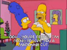 Ooh Youre Fiesty Im Going To Give You A Madonna Cut GIF - Ooh Youre Fiesty Im Going To Give You A Madonna Cut Hair Salon GIFs
