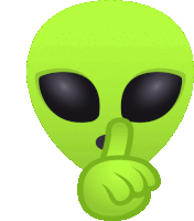Shh Alien Sticker - Shh Alien Joypixels Stickers