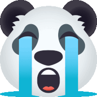 Crying Panda Sticker - Crying Panda Joypixels Stickers