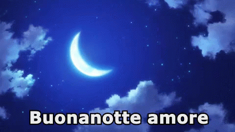 Buonanotte Amore Dormire Stelle Cielo Stellato Notte Luna GIF ...