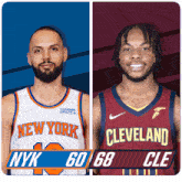 New York Knicks (60) Vs. Cleveland Cavaliers (68) Third-fourth Period Break GIF - Nba Basketball Nba 2021 GIFs