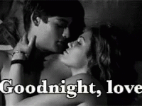 The perfect Good Night Love Kiss Couple Animated GIF for your conversation....