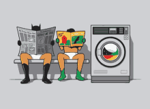 Washing Machine Batman GIF - Washing Machine Batman Robin GIFs