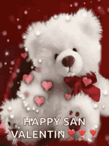 hearts love bear happy valentines day teddy bear
