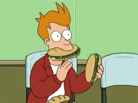 Futurama Fry GIF - Futurama Fry Sandwich - Discover  Share GIFs
