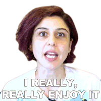 I Really Really Enjoy It Scherezade Shroff Sticker - I Really Really Enjoy It Scherezade Shroff Im Having A Good Time Stickers