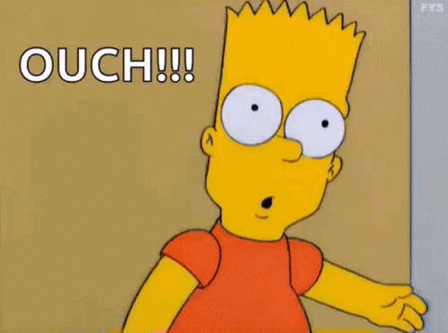 Bart Simpson Ouch GIF - Bart Simpson Ouch Idiot GIFs