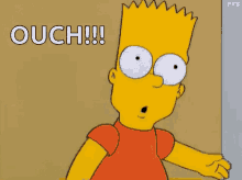 Bart Simpson Ouch GIF - Bart Simpson Ouch Idiot GIFs