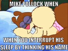 mike pollock funny spongebob sandy sleeping